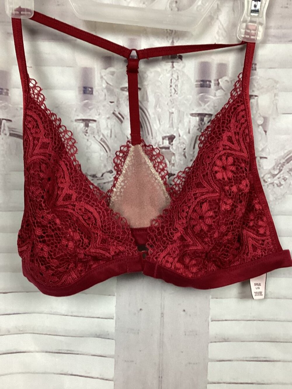 Victoria's Secret Bra Red Lace Body By Victoria Racerback L
